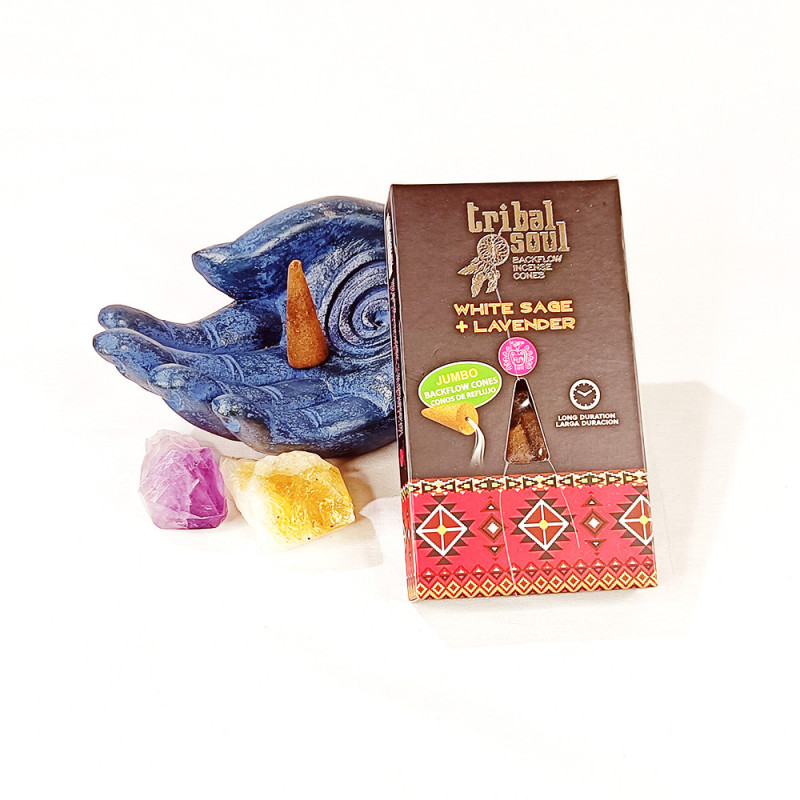 Conuri Parfumate Tribale - Salvie Albă și Lavandă