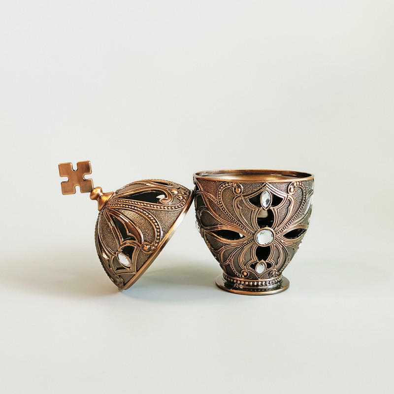 Vas ardere tămâie, rășină, conuri - cupru