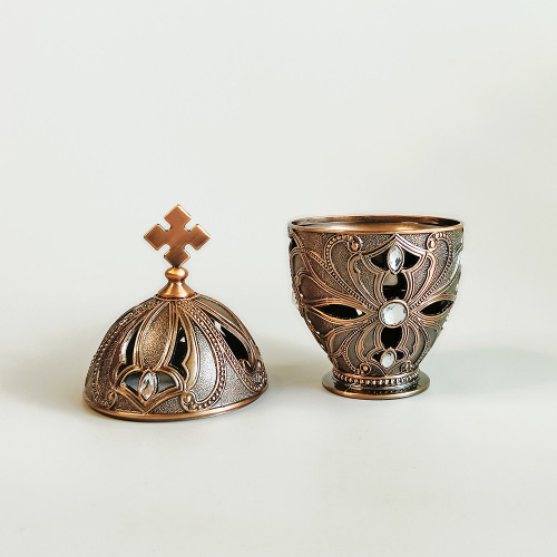 Vas ardere tămâie, rășină, conuri - cupru