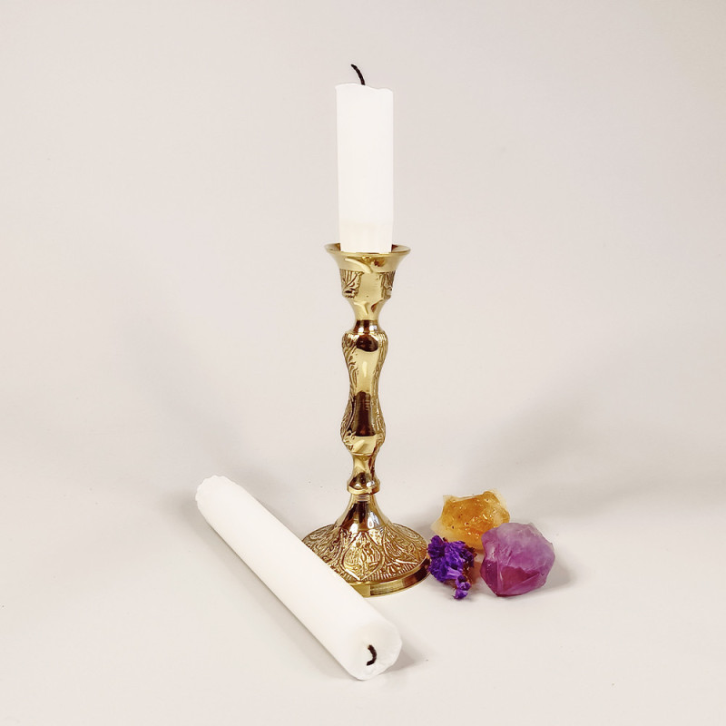 Sfeșnic auriu de masă/altar - lumânări