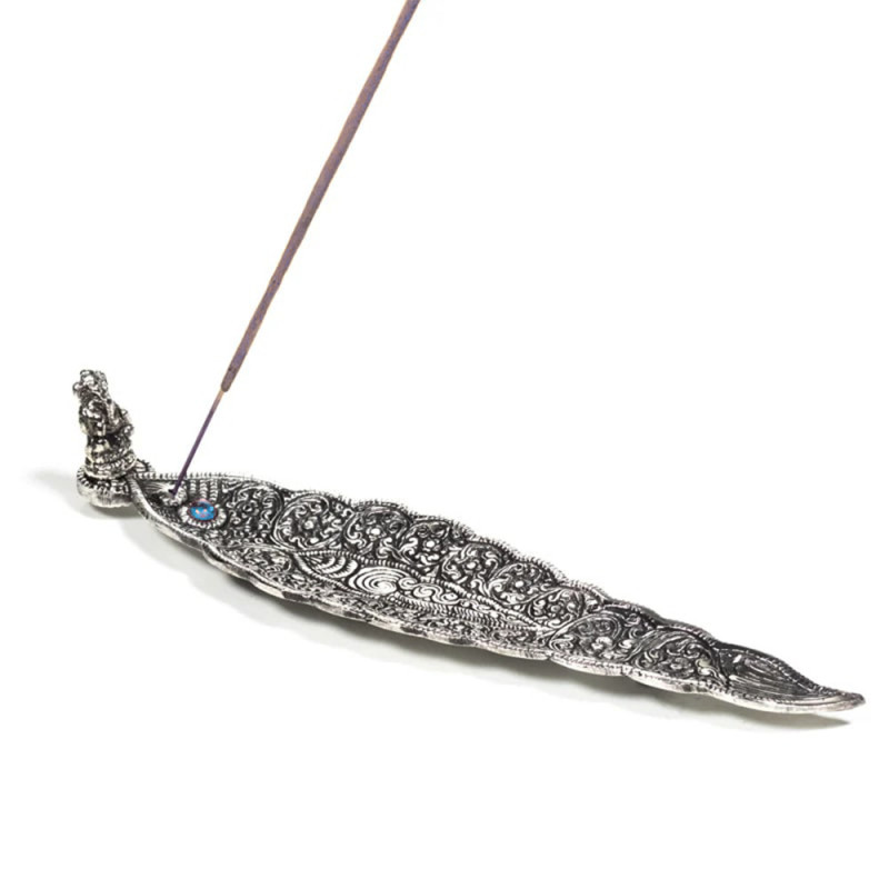 Suport bețișoare parfumate mistic argintiu