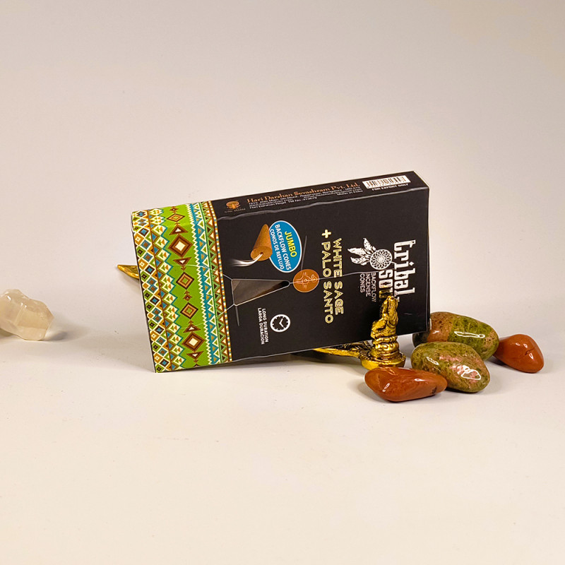 Conuri Parfumate Tribale - Salvie Albă și Palo Santo