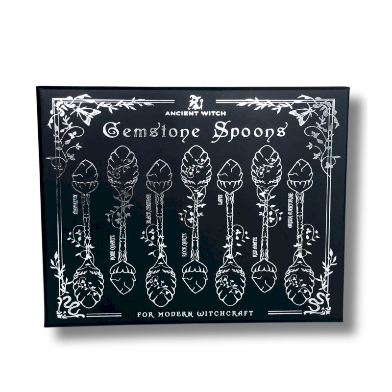 Set de 7 Linguri Magice din Bronz cu Pietre Prețioase
