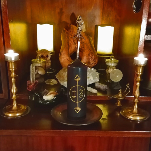 Lumânare dedicată pentru Ritualuri de Protecție 2