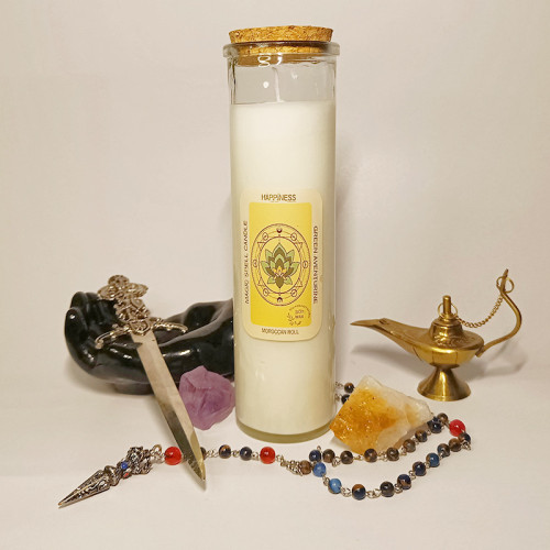 Lumânare de ritual pentru atragerea fericirii